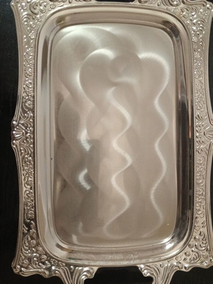Silver-plated small tray, vintage