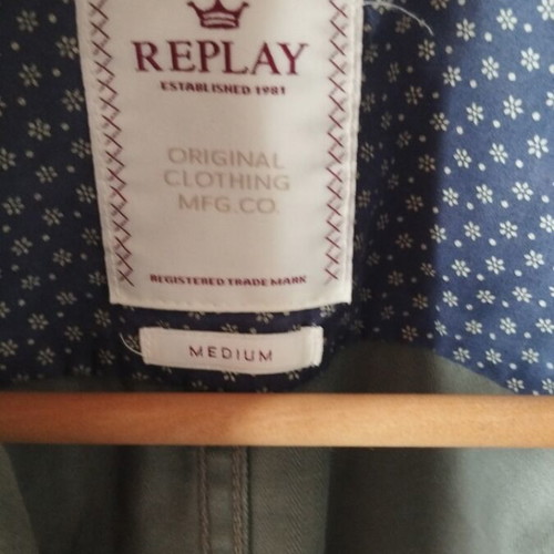 Replay jacket green size M like new