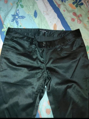 Satin pants no name small like new, black, straight cut