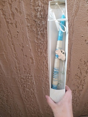 Easter candle used, unused condition