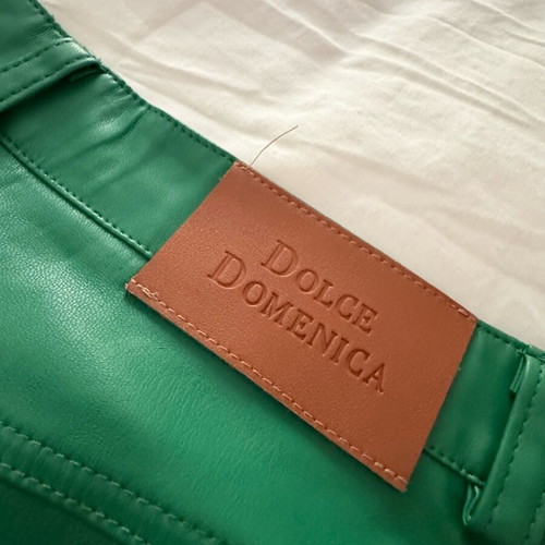 Dolce Domenica leather pants emerald green size Medium like new