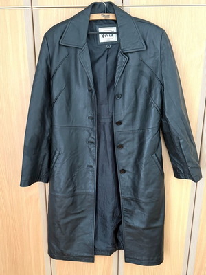 Vivid women's black leather coat size L like new