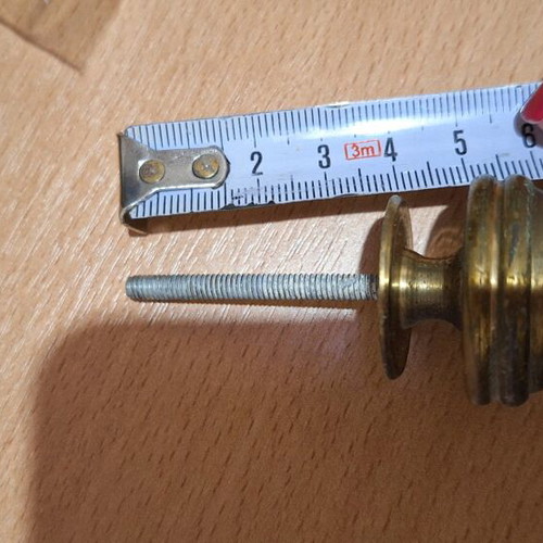 Brass knobs used, set of 6 pieces