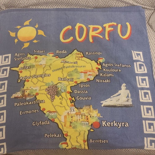 Corfu beach towel used