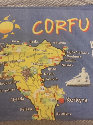 Corfu beach towel used