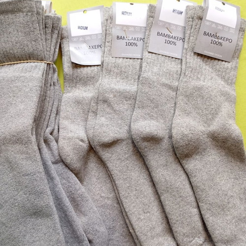Men's cotton socks new, pack of 5 pairs, gray