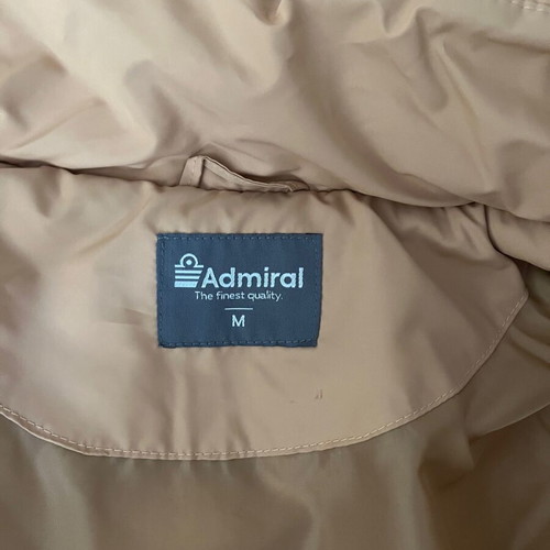 Admiral jacket size M beige quilted puffer like new