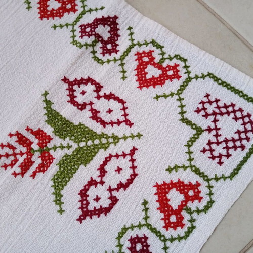 4 embroidery squares (together) handmade