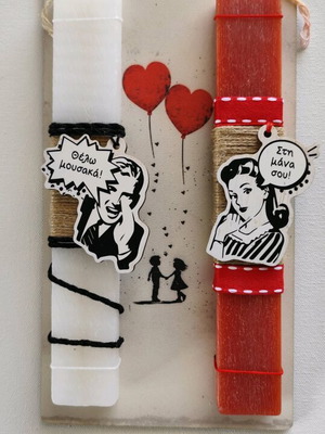Easter candle for couples new, handmade