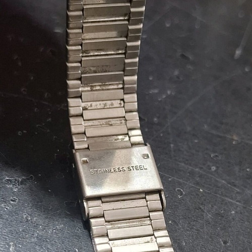 Seiko Quartz 6532-5260 vintage unisex watch black dial gold bracelet used