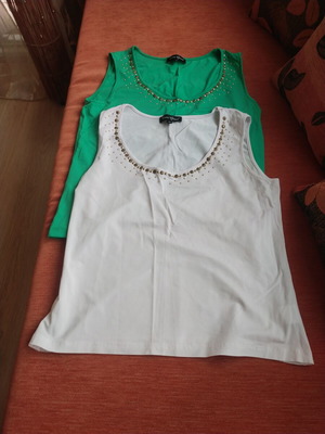Carmen Gherardi elegant women's sleeveless tops with decorative stones