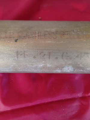 Brass American Shell Casing Used, Approx. 60cm with Markings