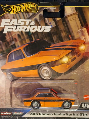 Hot Wheels Premium Alfa Romeo Giulia Sprint GTA ολοκαίνουριο από τη σειρά Fast and Furious