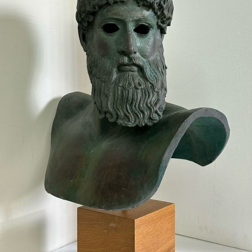 Bust Head of Zeus or Poseidon of Artemision like new, official plaster cast