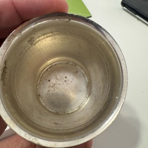 Small religious shot glass with Our Lady of Lourdes like new