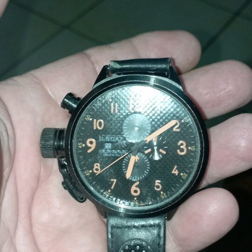U-Boat wristwatch used, black, men's