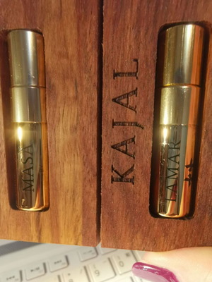 Kajal Masa and Lamar perfume tester set 2 x 3 ml new authentic