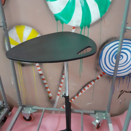 Plastic table with metal frame, new