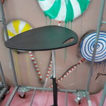 Plastic table with metal frame, new