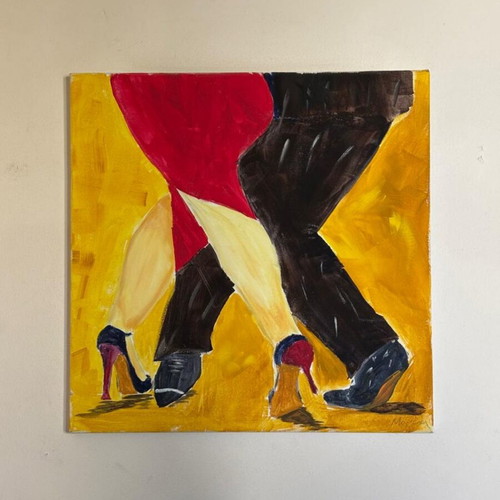Tango Handmade Acrylic Painting on Canvas 40x40 cm