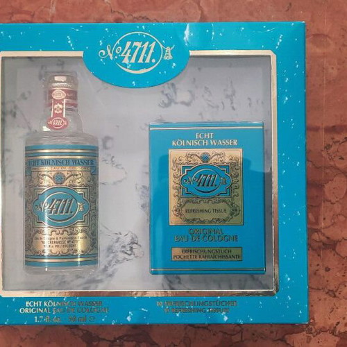 4711 Original Eau de Cologne Set 50 ml with 10 Tissues New