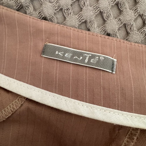 Kenté women's suit used, dusty pink pinstripe set with skirt