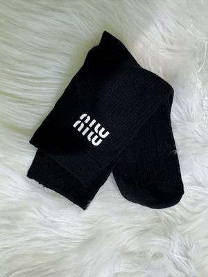 Miu Miu socks new, black, size 38