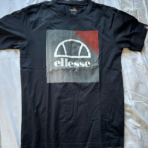 Ellesse Flecta men's t-shirt medium black new with print
