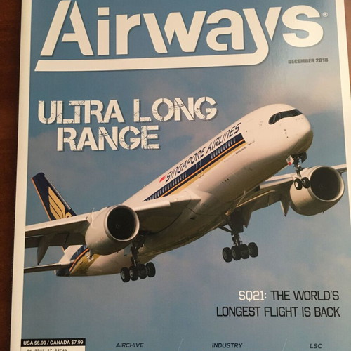 Airways Magazine 12 issues like new, year 2018, English