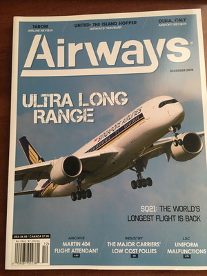 Airways Magazine 12 τεύχη σαν καινούργιο, έτος 2018, αγγλικά