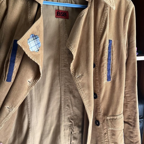BSB corduroy jacket with blue details