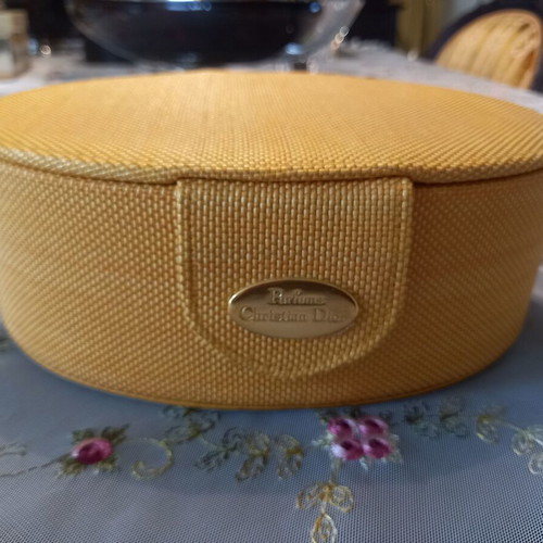 Christian Dior Parfums vintage perfume case like new, yellow mustard