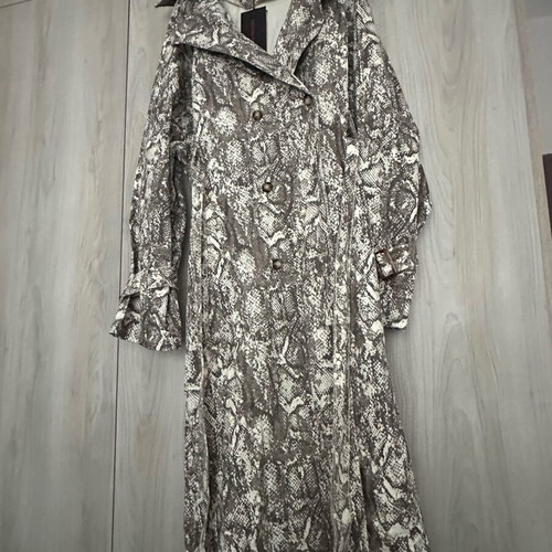 Denim trench coat ASOS Liquor N’ Poker new with snake print