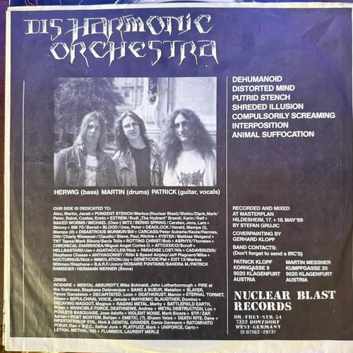 Disharmonic Orchestra / Pungent Stench Split LP σαν καινούργιο, metal