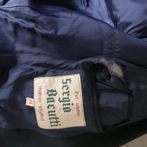 Sergio Bacutti men's jacket used, size 48, blue