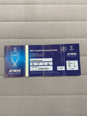 Champions League ticket 2007 used, Athens