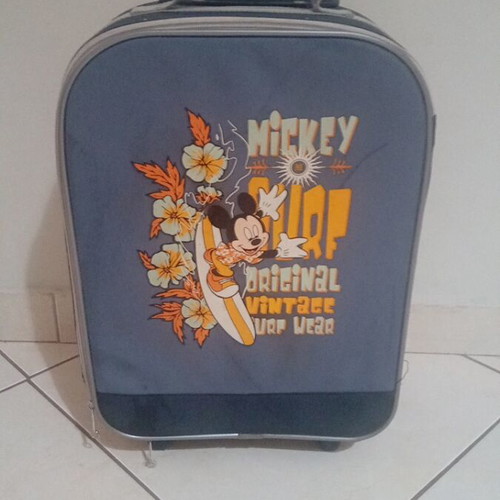 Mickey Mouse Kids Suitcase like new, blue, 40×32 cm