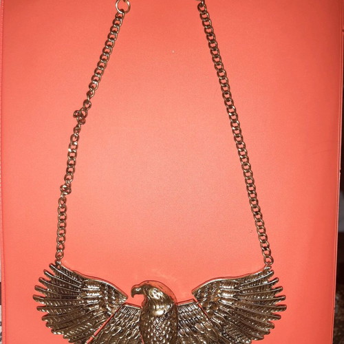 Eagle necklace handmade used in gold color