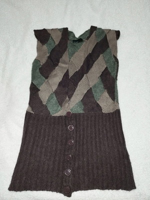 Плетен елек Vero Moda употребяван, лилав, размер S