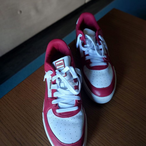 Puma sneakers like new, white and red, size 48