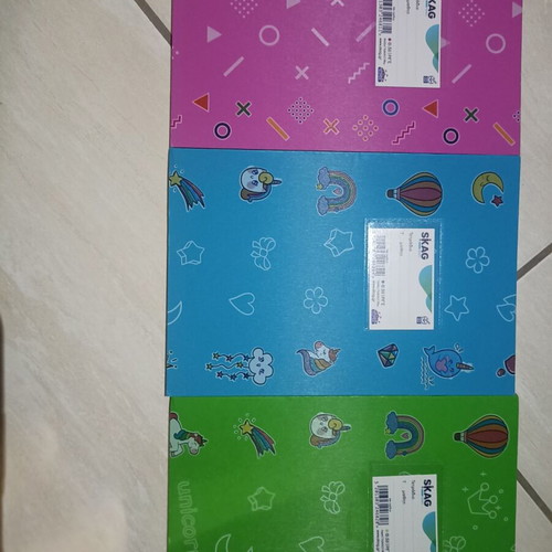 Skag Super notebooks 17x25cm ruled 50 sheets, set of 3 colors
