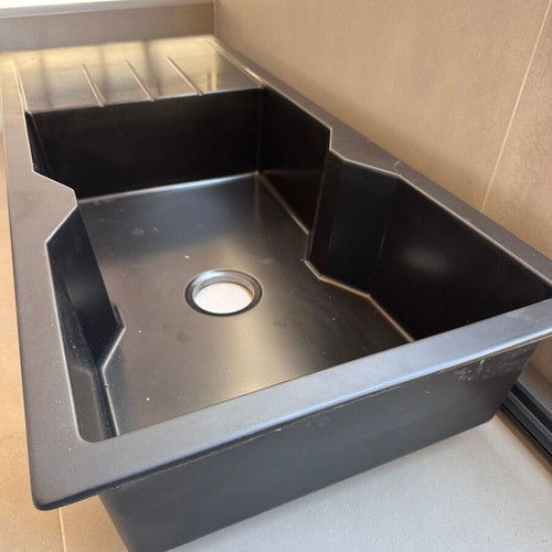 Sanitec Ultra Granite sink like new 116x50cm black