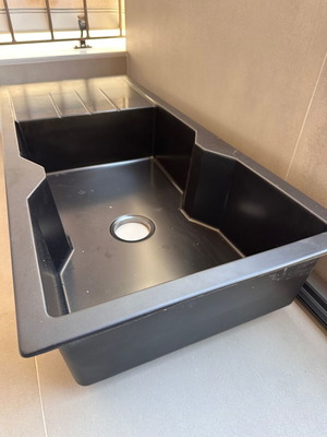 Sanitec Ultra Granite sink new 116x50cm black