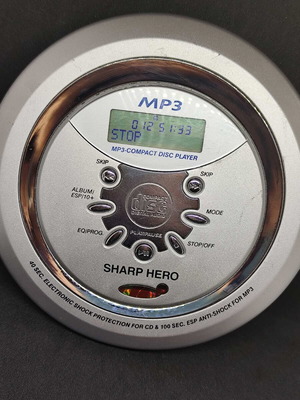 Sharp Hero CDM-23D portable MP3/CD player, vintage