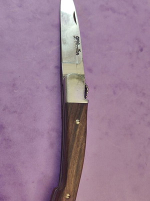 L'Occitan French Folding Knife like new, olive wood handle