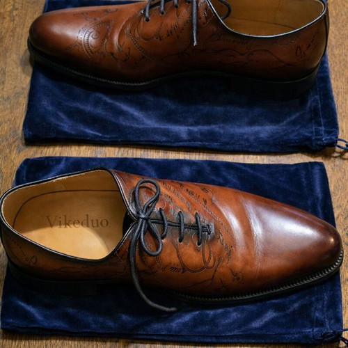 Vikeduo Oxford shoes like new, 100% genuine leather, size 46 brown