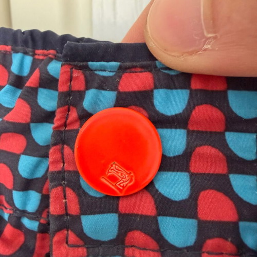 Scotch & Soda men's swim shorts used, size Large, blue and red
