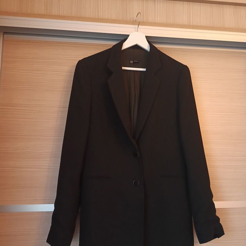 Zara Woman black oversized fabric jacket, size 40