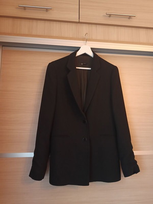 Zara Woman black oversized fabric jacket, size 40