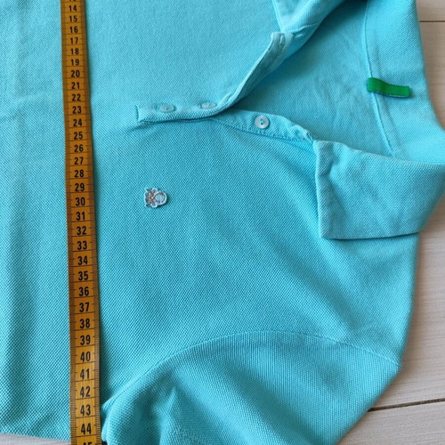 Benetton Polo Shirt L like new, turquoise